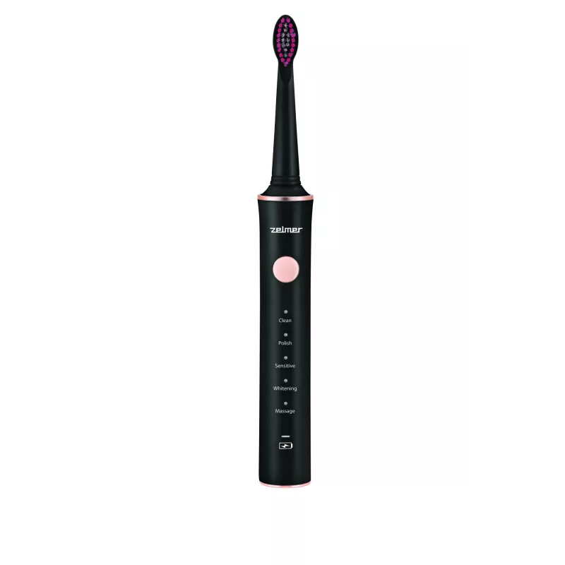 Spazzolino da denti elettrico ZELMER ZTB2010K nero, ricaricabile, design compatto