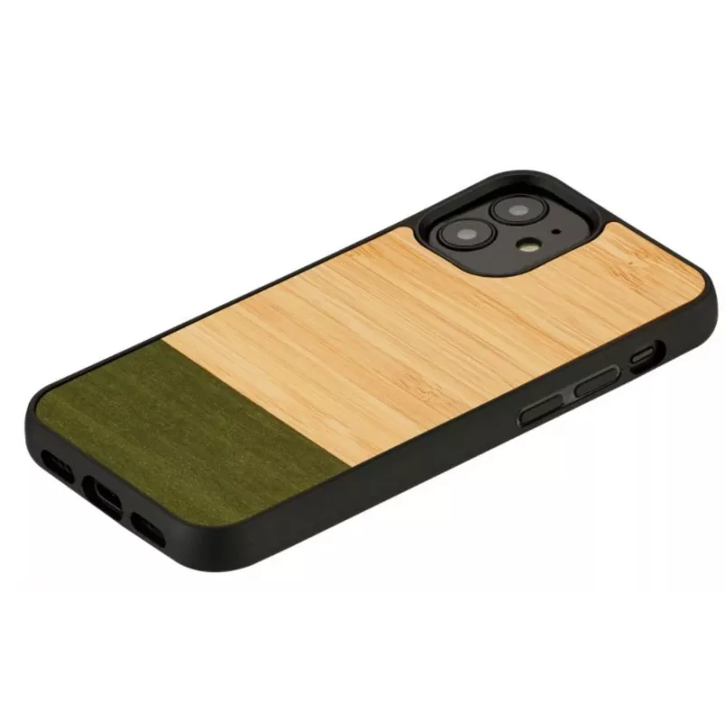 Custodia per cellulare Man and Wood per iPhone 12 mini – Bambuswald nero