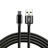 Cavo everActive USB-C 1 m - nero, intrecciato, ricarica rapida, 3 A - CBB-1CB