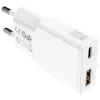 Caricabatterie da interno per dispositivi mobili AC 4smarts 541509 — 100–240V, USB-A + USB-C, cavo 1.5 m, ricarica rapida, bianco
