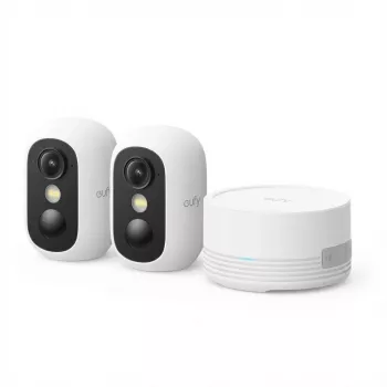 eufy eufyCam C35 - set da 2 telecamere - telecamera di sorveglianza di rete - esterno, interno - resistente alle intemperie - colore (giorno/notte) - 1920 x 1080 - 1080p - audio - wireless - Wi-Fi - lucido