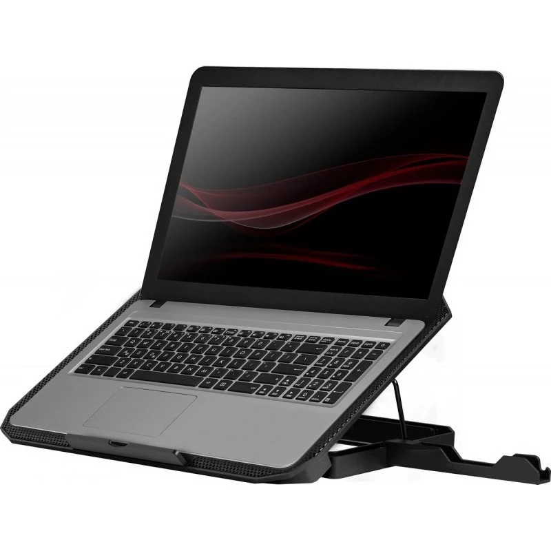 Base di raffreddamento per notebook DEFENDER NS-510 con 2 ventole, 2 porte USB e illuminazione RGB