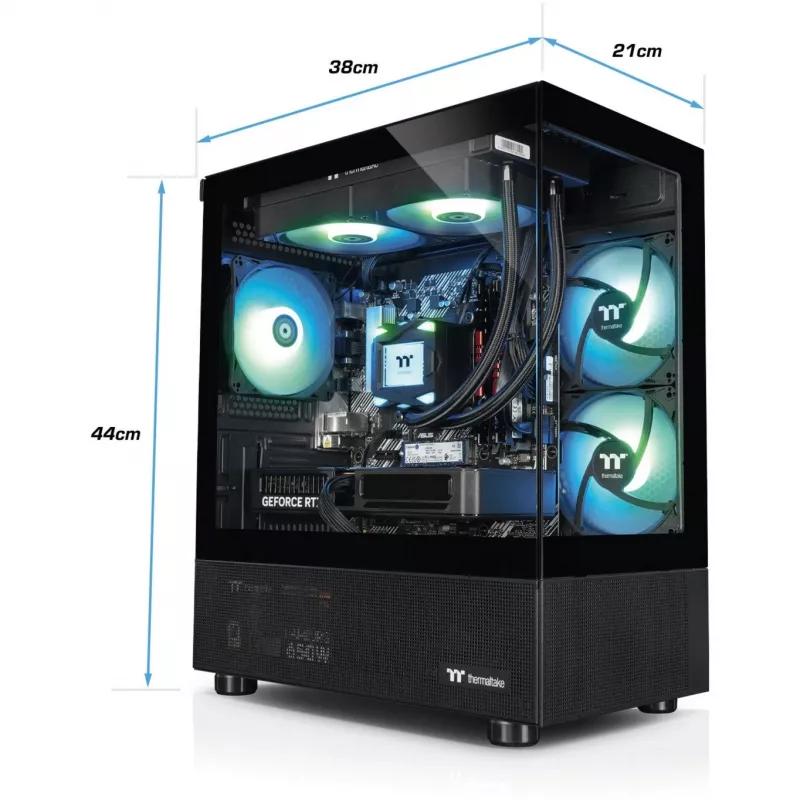 FTW V170A 5060Ti nero, PC gaming nero/trasparente, Windows 11 Home