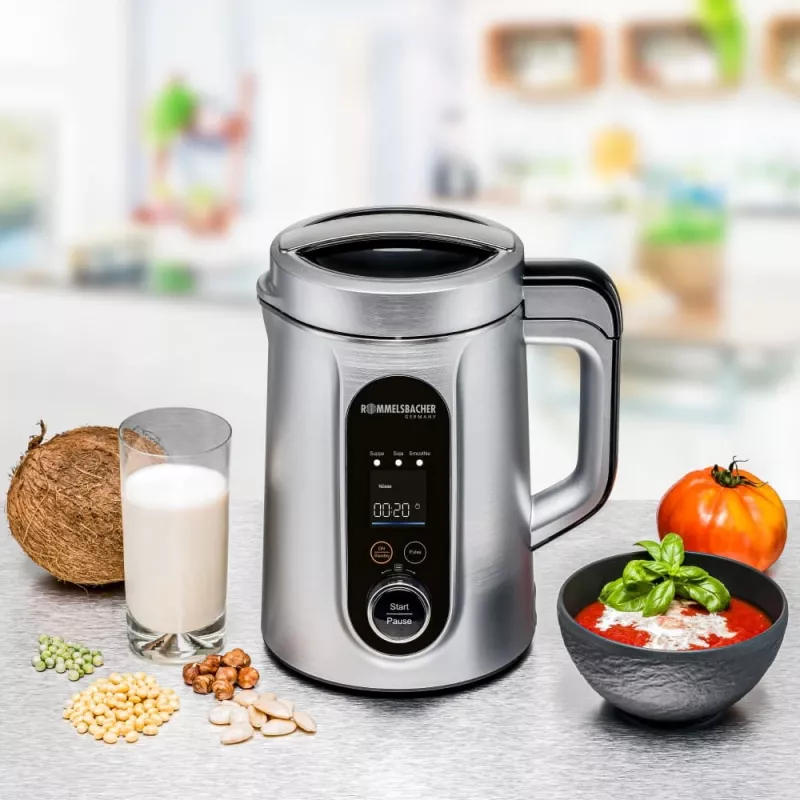 Preparatore di zuppe e bevande vegetali Rommelsbacher SVD 1400, 1,3 L, 1400 W, argento, corpo in plastica