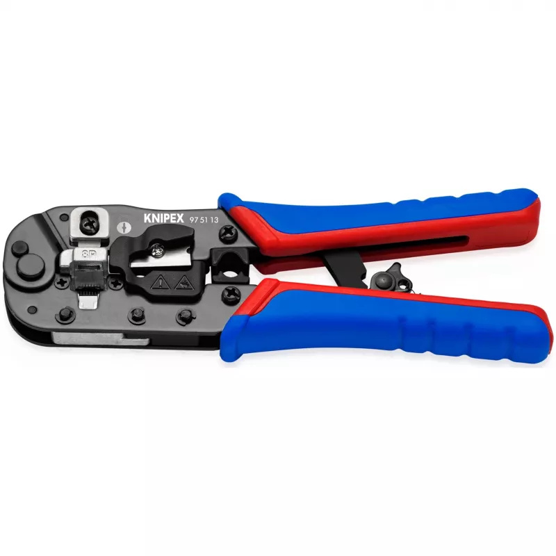 Knipex 97 51 13 pinza crimpatrice per cavi nero, blu, rosso