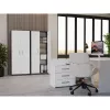 OLIV 2D CLOSED SHELVING UNIT, antracite/bianco SET