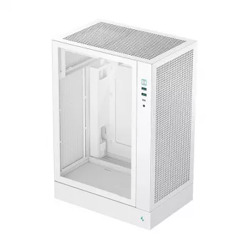 Case PC DeepCool CH170 PLUS WH Midi Tower — bianco, vetro temperato, supporta Micro ATX/Mini-ITX, GPU fino a 34,2 cm, altezza dissipatore CPU 164 mm