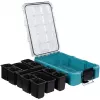 MAKTRAK organizer profondo M, cassetta utensili blu/trasparente, coperchio trasparente