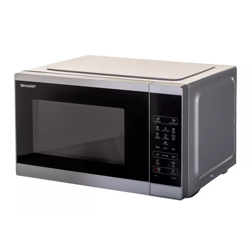 Microonde Sharp YC-MS252AE-S, da appoggio, 900 W, 25 L, 11 livelli di potenza, comandi touch, argento