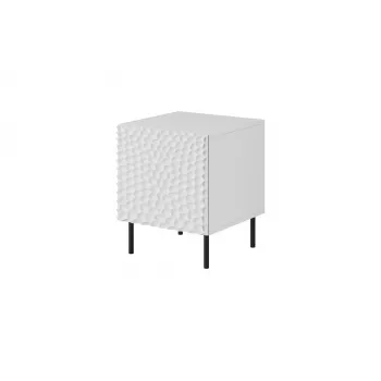 Set comodini Cama Meble HOLE — 2 pezzi, 44×40,5×53,5 cm, bianco opaco, MDF/truciolare, telaio 16 mm