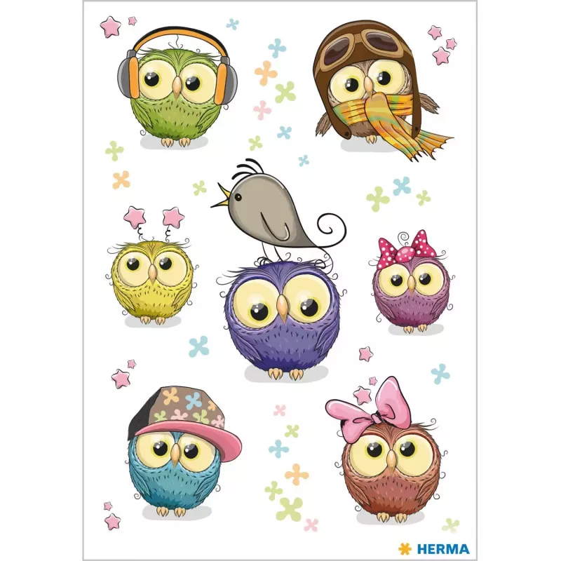 Adesivo decorativo HERMA 15399 multicolore motivo uccelli
