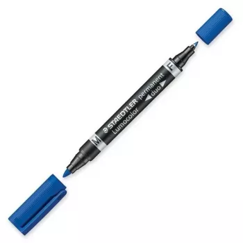 Pennarello permanente Staedtler Lumocolor Duo Punta fine/tonda Blu