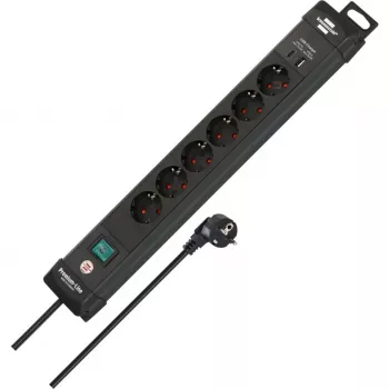 Prolunga elettrica Brennenstuhl 1951160608 3 m 6 prese AC per interni nero