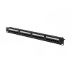 Patch panel 1U LANBERG PPUA-1024-B, 24 porte, Cat6a, U/UTP, rack 1U, profondità 102 mm, metallo, nero