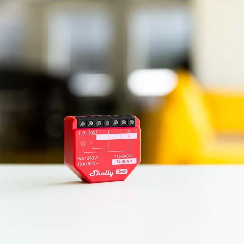 Shelly 1PM Gen3 relè Wi-Fi/Bluetooth, 16 A, con misurazione della potenza