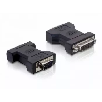Delock - adattatore VGA - DVI-I (F) a HD-15 (VGA) (M) - viti zigrinate (65017)