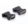 Delock - adattatore VGA - DVI-I (F) a HD-15 (VGA) (M) - viti zigrinate (65017)