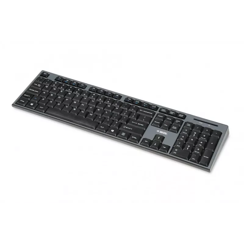 IBOX Desktop Kit Pro set tastiera e mouse wireless, QWERTY full-size 104 tasti, 2,4 GHz, 1200 DPI, nero