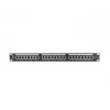 Patch panel 1U LANBERG PPS5-1024-B — 24 porte RJ-45 Cat5, metallo, nero, montaggio su rack