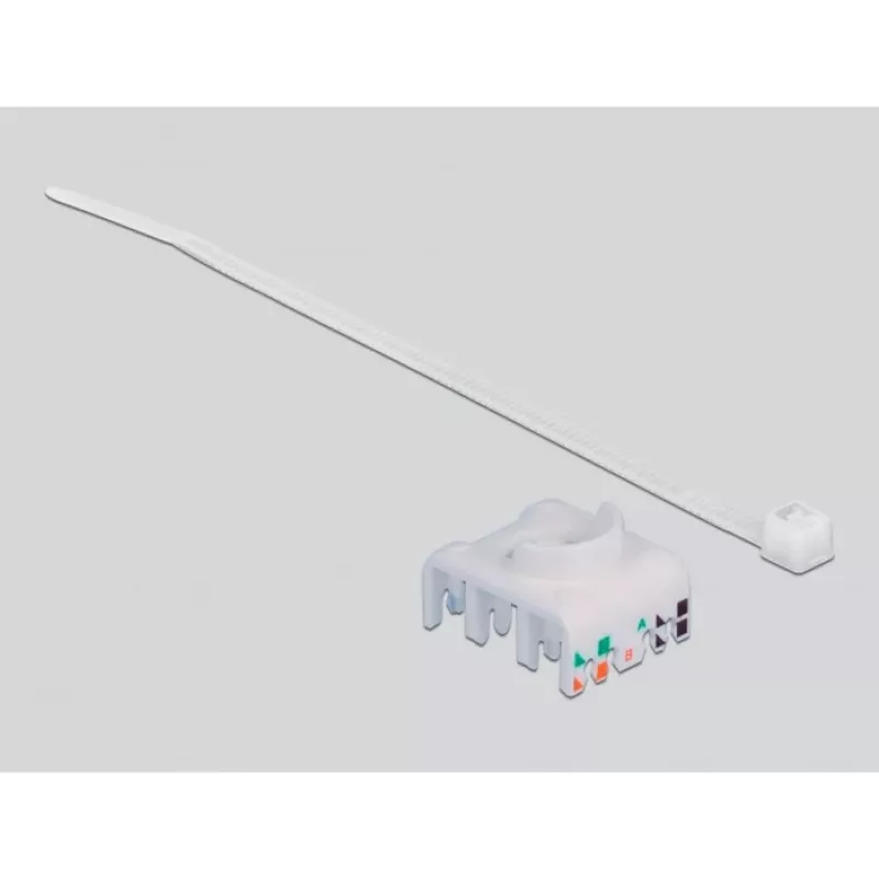Delock - adattatore modulare - montabile su guida DIN - CAT 6a - STP - grigio - 1 connessione (86014)