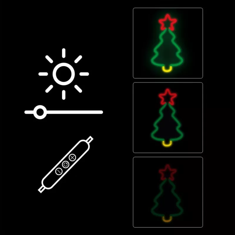 Manta SNL106MT luce LED a forma di albero di Natale in stile neon, alimentata via USB