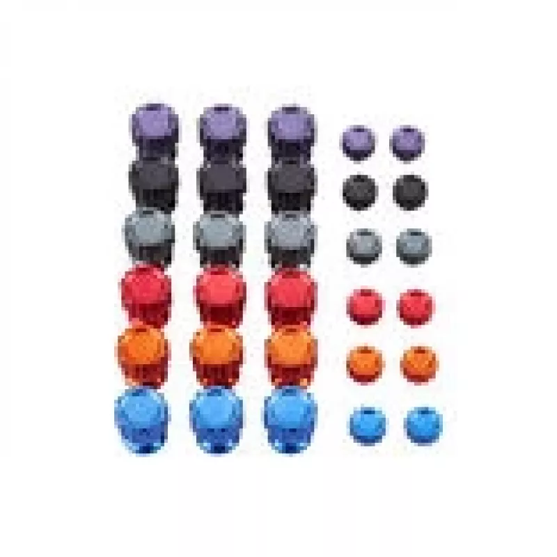 Set colori pulsanti in alluminio Asetek per controller Asetek – set da 6 colori