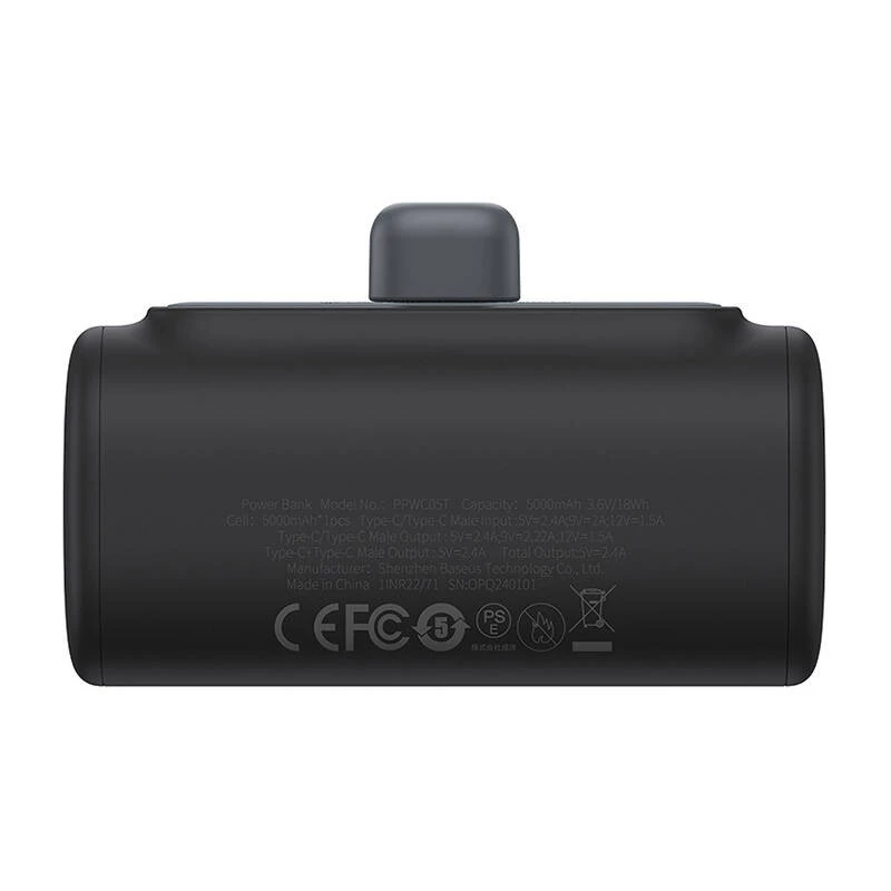 Powerbank Baseus Compact P10068306113-00 agli ioni di litio 5000 mAh nero