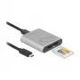 Lettore di schede DeLOCK 91751 USB 3.2 Gen 1 Type-C argento