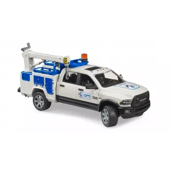 Auto Dodge RAM 2500 Service con luce rotante e gru BRUDER 02509