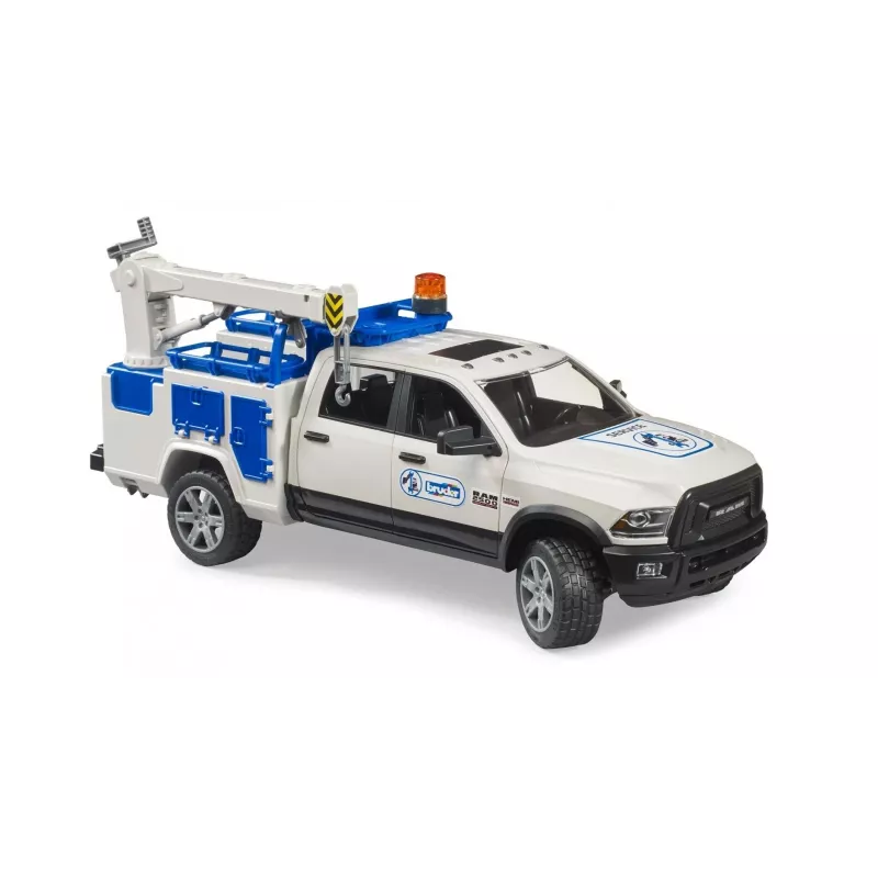 Auto Dodge RAM 2500 Service con luce rotante e gru BRUDER 02509