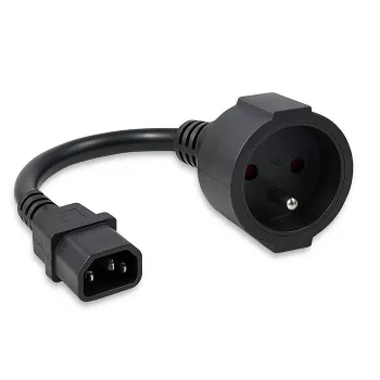 Adattatore di rete QOLTEC IEC 320 C14 a spina francese, cavo 0,15 m