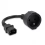 Adattatore di rete QOLTEC IEC 320 C14 a spina francese, cavo 0,15 m