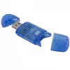 Titanum TA101B lettore di schede esterno, USB 2.0, MicroSDHC/miniSD/MMC/SD/SDHC, blu