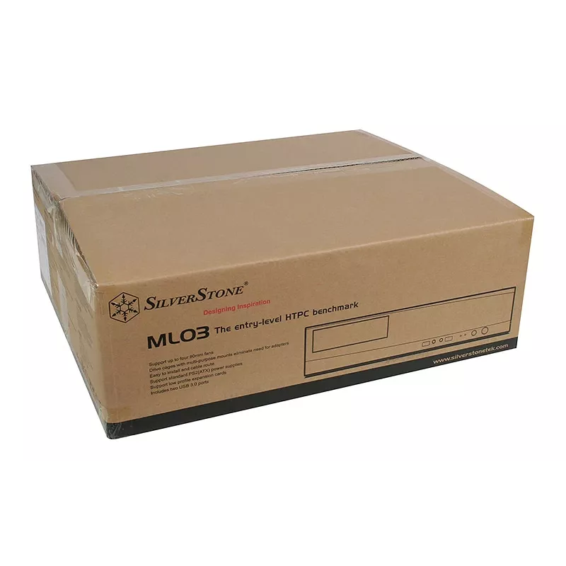 SilverStone MILO ML03 - Desktop - Micro-ATX - senza alimentatore (ATX / PS/2) - nero - USB/Audio (SST-ML03B-R)