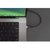 HYPER HyperJuice Cavo USB-C a USB-C in silicone 240W (1,8m/2m) - nero