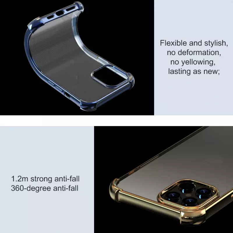 Custodia protettiva Devia Soft Case per iPhone 12 mini – nero, antishock con finitura glitter