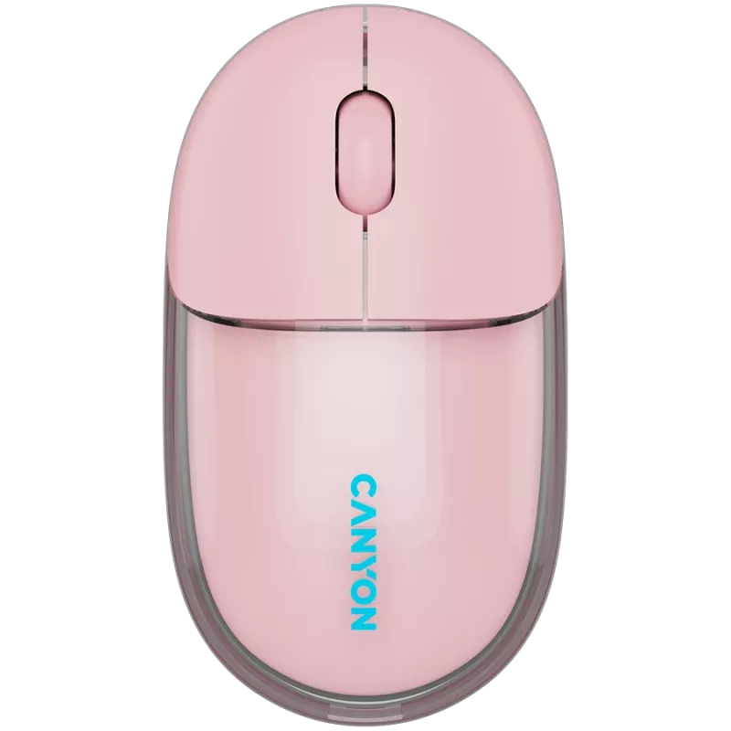 Mouse CANYON OnClick 24 BT/ wireless trasparente/rosa