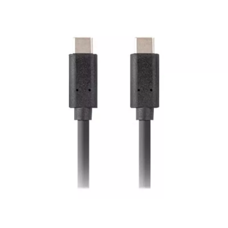 Cavo USB-C a USB-C LANBERG CA-CMCM-32CU-0010-BK — USB 3.2 Gen 2, 1 m, nero, ricarica 100 W, video 4K