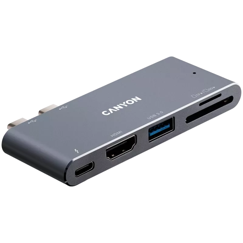 Hub CANYON DS-5 5in1 Thunderbolt 3 4K grigio siderale