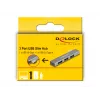 Hub USB DeLOCK 3 porte sottile USB Type-C 10 Gbps 2 x USB 2.0