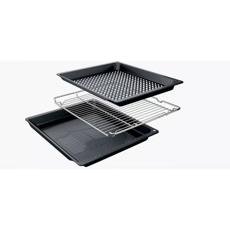 Forno elettrico da incasso Bosch HBG537FB4 con capacità 71 L, aria calda 4D, EcoClean, grill, termometro
