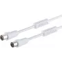 Cavo coassiale per antenna ShiverPeaks 80203-128, schermatura 100 dB, bianco
