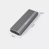 Qoltec contenitore per SSD M.2 SATA (NGFF), USB-C
