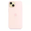 Custodia in silicone compatibile MagSafe per iPhone 15 Plus – Rosa chiaro