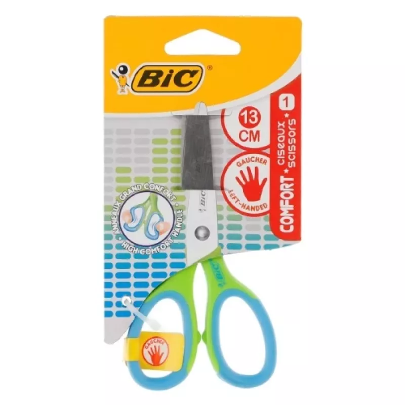 Forbici BIC Comfort per mancini 13 cm — forbici per mancini, lunghezza lama 13 cm