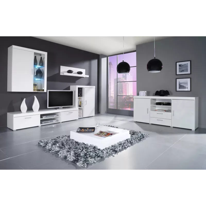 Cama Sideboard SAMBA bianco/bianco lucido