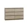 Cassettiera Top e Shop M6 120 SON 2x3, rovere, 6 cassetti, 1200×300×770 mm