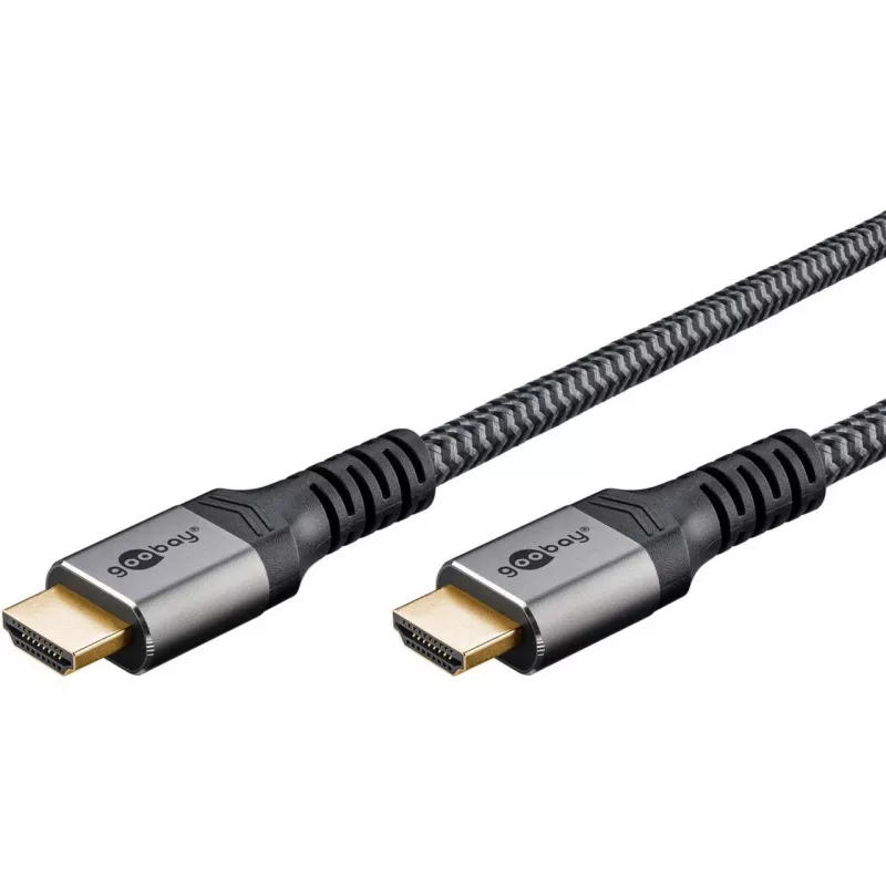 Goobay 65263 Cavo HDMI 5 m HDMI Tipo A (standard) grigio (65263)