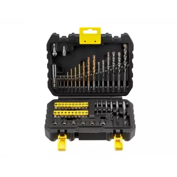 Set di utensili manuali STANLEY STA88546 — set universale da 50 pezzi con punte e attrezzi da officina con valigetta, adatto per legno