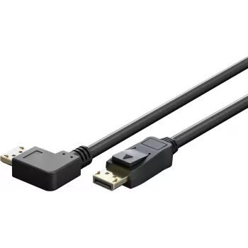 Goobay Cavo DisplayPort 2.1, angolato, 1 m, 8K 144 Hz, 54 Gbit/s